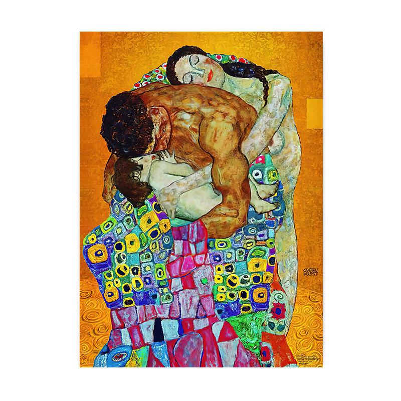 Густав Климт знаменитая картина «Мать и ребенок», холст, постеры и принты, абстрактные настенные художественные картины «Поцелуй Климта» для домашнего декора комнаты