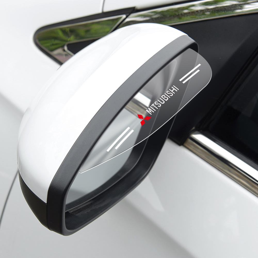 Car Transparent  Back Rain Eyebrow Cover Auto Rearview Mirror Rain Shade For Mitsubishi Ralliart Lancer Outlander Colt L200 ASX