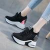 2025 Women's Sneakers Spring Sequined Casual Shoes Woman Platform Heels Wedges Height Increasing Knitted Ladies Vulcanized Shoes