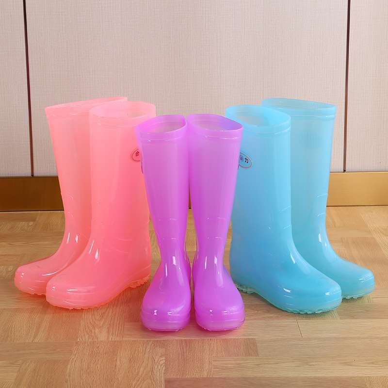 Желейные прозрачные резиновые сапоги, водонепроницаемые сапоги, дождевая обувь, женские летние дождливые дни, рабочие быстросохнущие резиновые сапоги, износостойкие, кухонные, высокие водонепроницаемые s