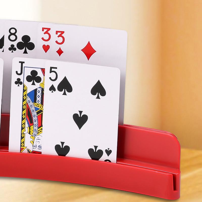 Подставка для покера Hands Free Пластиковый держатель для игральных карт Держатель для игральных карт Настольная игра Изогнутая стойка для игральных карт для детей и пожилых людей