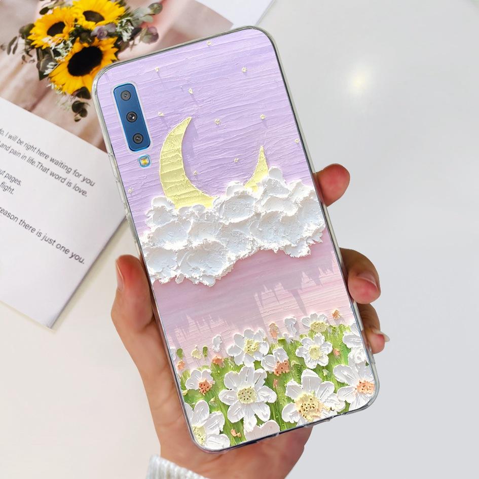 Силиконовый Чехол Для Samsung Galaxy A7 2018 Чехол A750 A750F Чехол Прозрачный ТПУ Модный Чехол Для Телефона Для Samsung A 7 2018 SM-A750F Fundas