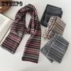 Striped Knitted Scarf for Autumn and Winter New Scarf for Couples