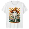 Ghost Witch Hat Daisy Halloween Unisexs TShirt Unisexs Graphic Tee