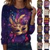 Long Sleeve Shirts For Women Cute Print Graphic Tees Blouses Casual Plus Size Basic Tops Pullover