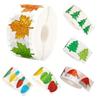 500 Pcs Christmas Stickers Roll Gllitter Tree/Maple Leaf/Santa Hat Seal Stickers Self-Adhesive Decals for Envelopes Invitations Greeting Cards