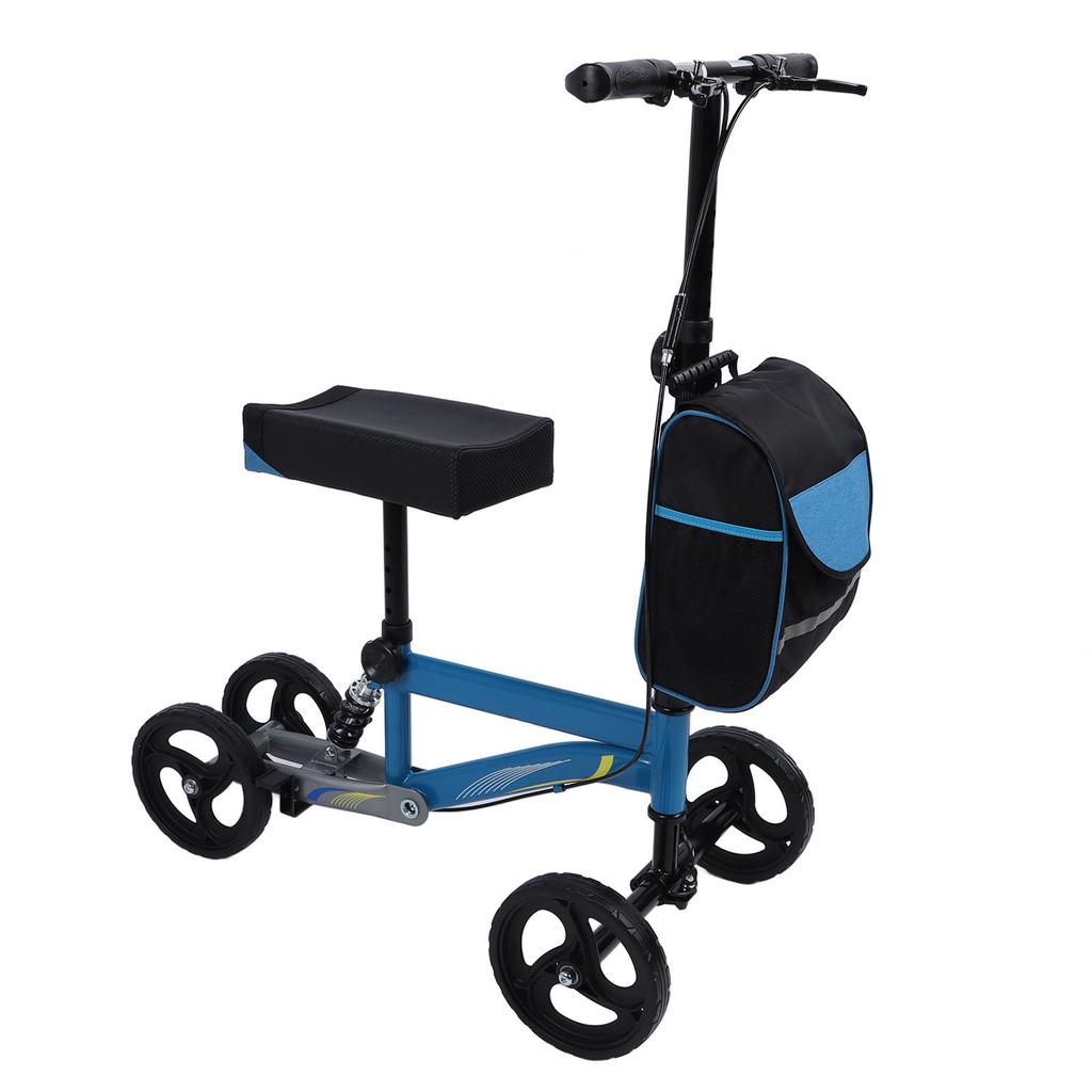 Quad All Terrain Knee Scooter Heavy Duty High Carbon Steel Knee Walker for Broken Ankle Foot