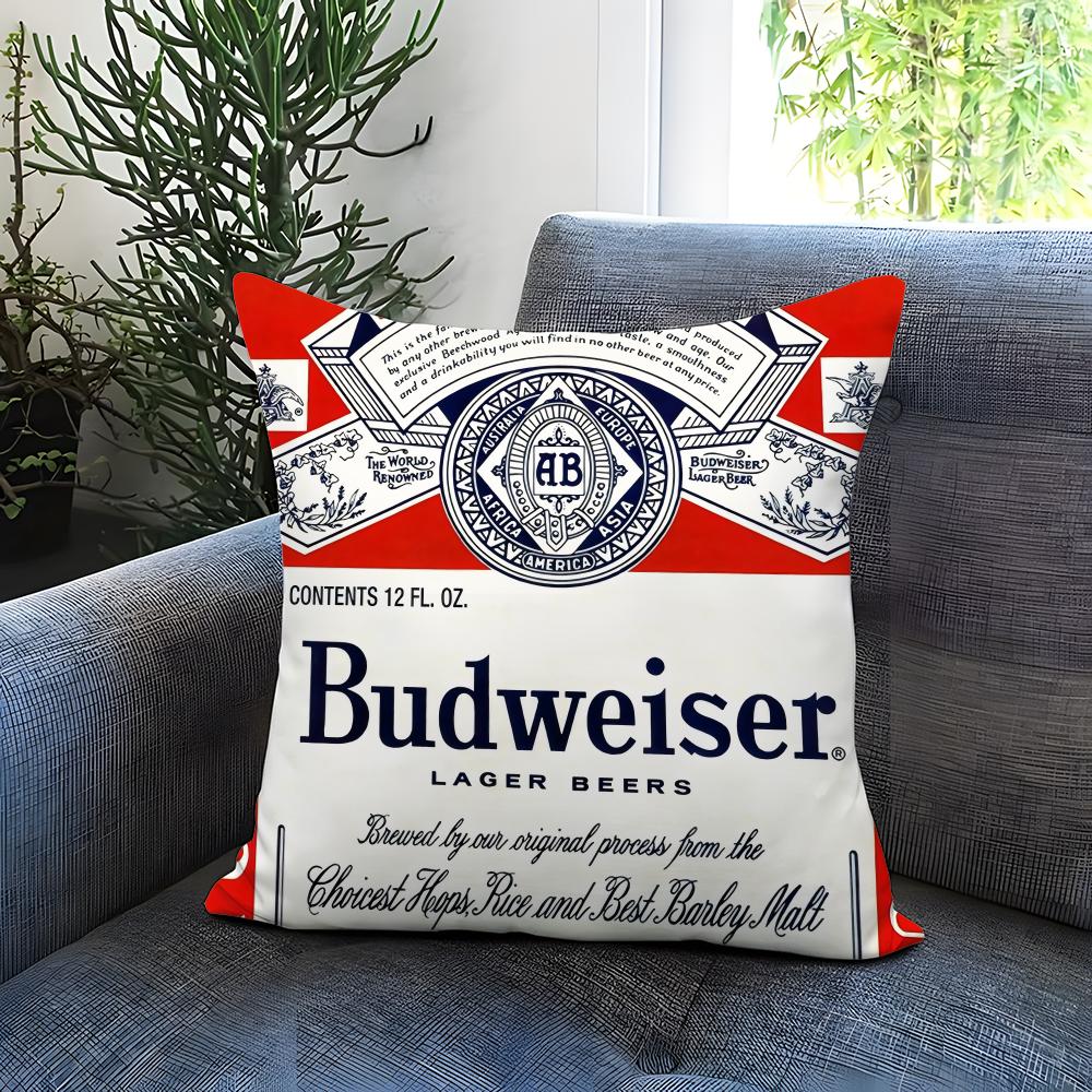 Trendy BBudweisered Cushion Cover Comfortable Reversible Pillow Cover Ideal for Car Sofa Bedroom Beyond