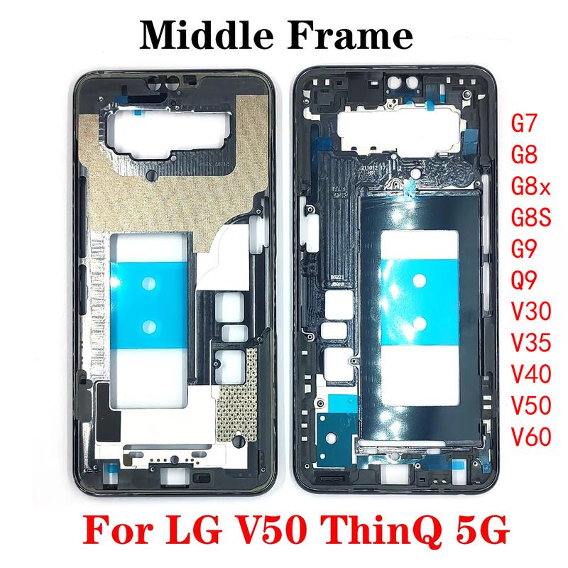Лучшее качество для LG G7 G8 G8x G8S G9 V30 V35 V40 V50 V60 Q9 ThinQ Средняя рамка корпуса Передняя рамка LCD Запасные части для ремонта