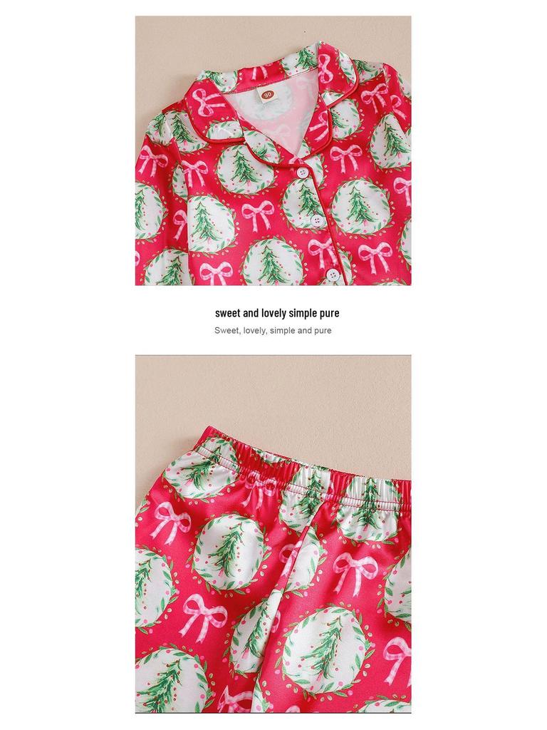 Trendy Girls' Plush Pajama Set - Autumn/Winter Long-Sleeved Top and Pants