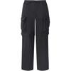 Solid Color Detachable Elastic Waist Cargo Pants Unisex Pants Black LC2571400