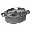 Staub Pico Cocotte Oval серый двухручный литой эмалированный горшок японский La Cocotte Oval "Mini 11cm" [Авторизованный продукт] 40500-116