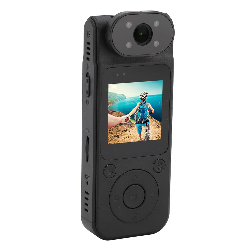 Back Clip Camcorder 4K 1.5 Inch IPS Screen Magnetic Wearable Camera 180 Degree Rotatable Lens Body W