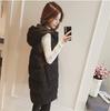Winter Women Vest Waistcoat Long Cotton Jacket Loose Oversize Warm Bread Jacket Sleeveless Hooded Woman Jacket with Pocket