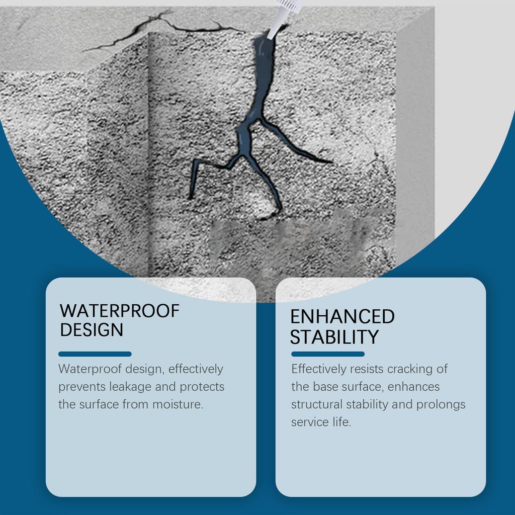 JAKEHOE Waterproof Grouting Adhesive Waterproof and Impermeable Tile Floor Caulking Repair Cracks Household Repair Adhesive