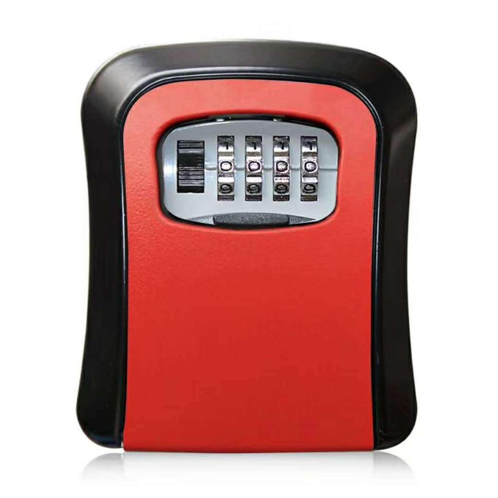 Temporary Key Storage Box for Construction Sites and Dorms with Anti-Theft Lock and Peephole