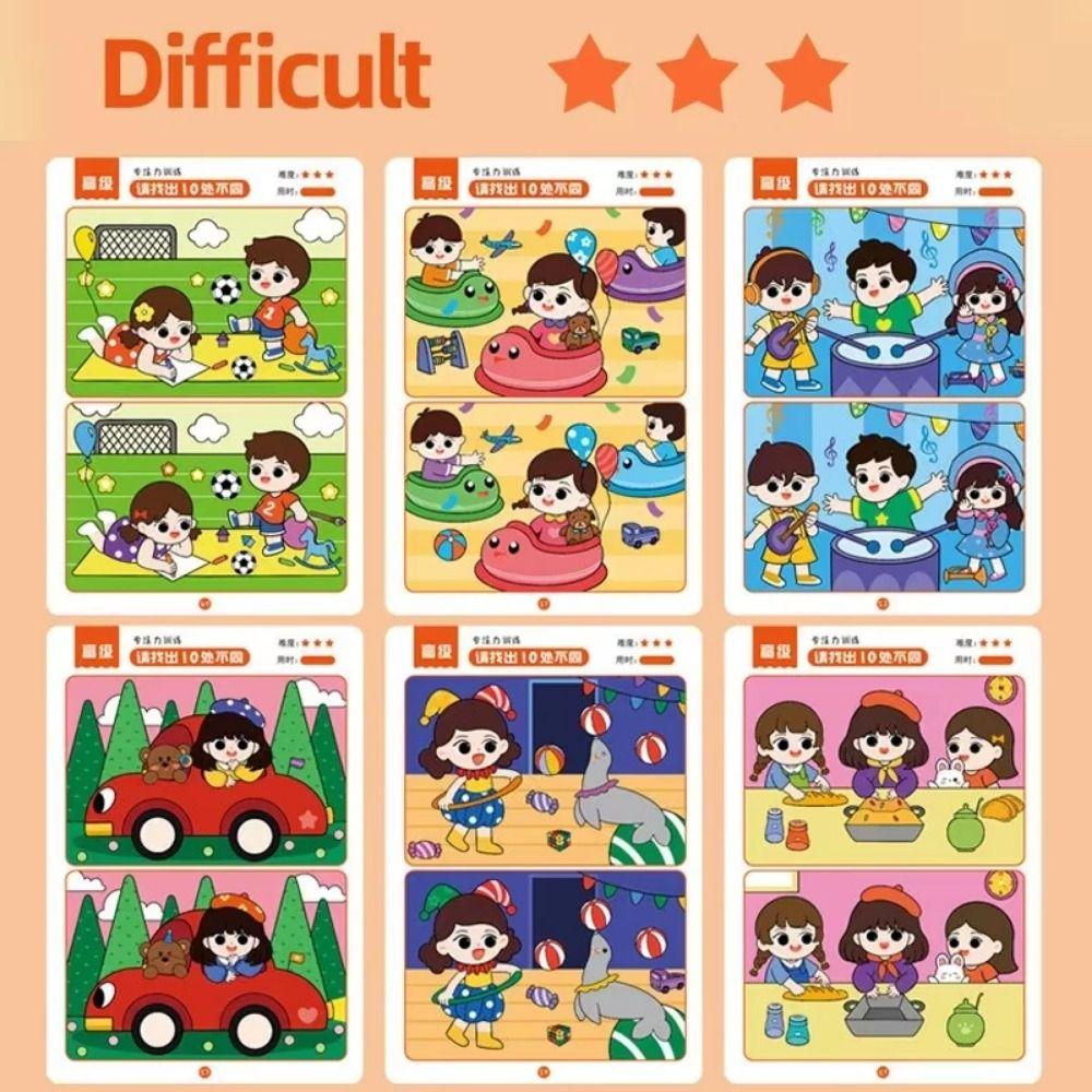 Rewritable Concentration Training Game Find The Difference Picture Books Puzzle Toy Training Brain