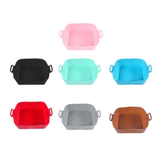 Подложки для фритюрницы Силиконовый противень Многоразовая корзина для фритюрницы Коврик для фритюрницы с антипригарным покрытием Противень для пиццы Духовка Кухонные принадлежности