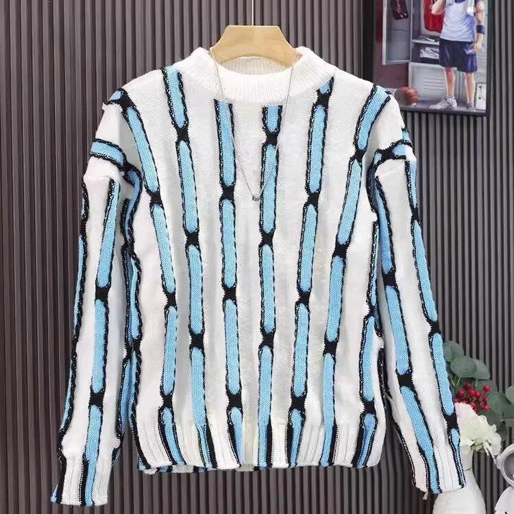 Осенний новый свободный подростковый свитер, внутренний пуловер, модный мужской свитер