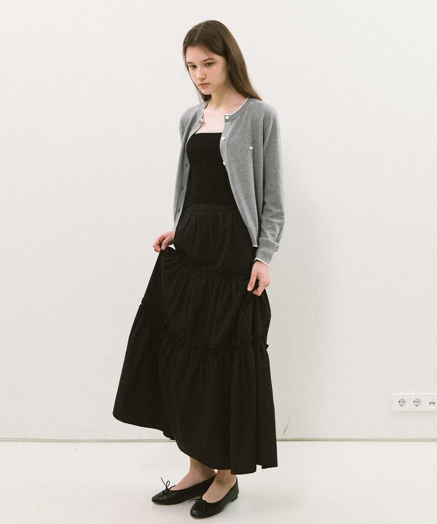 Yeoppe Layered Frill Skirt_Black