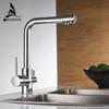 Silver Filter Kitchen Faucets Deck Mounted Mixer Tap 360 Rotation with Water Purification Features Mixer Tap Crane For Kitchen