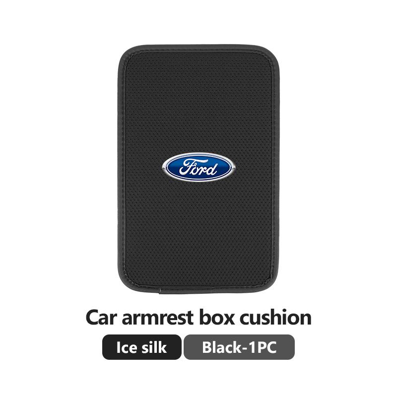 DFXB4 For Ford Car Armrest Cushion Leather Ice Silk Anti Scratch Console Cover Escape Ecosport Fusion Explorer Expedition Taurus