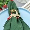 Christmas Decoration Napkin Ring Decoration Metal Bracket, Suitable For Dining Tables, Holiday Dinners, And Family Gatherings