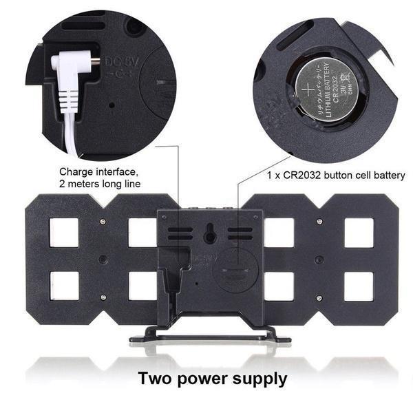 1 шт., светодиодные цифровые будильники в скандинавском стиле, электронные часы, подвесные настольные часы, USB светодиодные цифровые настольные часы