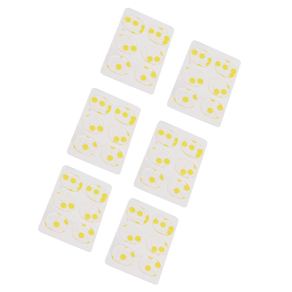 36PCS Drum Dampeners Gels Silicone Gel Pads Soft Drum Dampeners for Drums Cymbals Tone Control Yellow White Dots