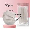 50pcs Morandi Color Disposable Face Mask Butterfly Shaped Design Protective Face Cover