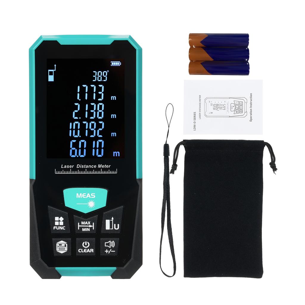 Профессиональный лазерный дальномер 120 м393 фута лазерная рулетка дальномер с одним непрерывным