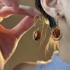 Французские Винтажные Хрустальные Серьги-Капли для Женщин Роскошные Украшения Металлические Серьги с Характером Асимметричный Дизайн Подарки