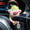 Украшения для автомобиля Плюшевые куклы Пилот Рулевые фары Орнамент Милая свинья Уай-бобы для лобового стекла Дворники Рулевое колесо Аксессуары