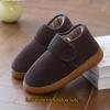 Модные утепленные и теплые мужские ботинки для мужчин и женщин среднего и пожилого возраста, нескользящие домашние хлопковые туфли на платформе