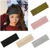 FAITOLAGI Women Headband Solid Color Wide Turban Ribbed Knitted Cotton Girls Elastic Hair Bands
