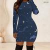 Womens Plus Size Long Sleeve Slim Bodycon Midi Dress Soft Classy Casual Party Evening Attire