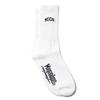 MAGOODGAN Athletic 9401 Logo Embroidered Off-White Sports Socks