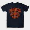 Мужская черная футболка с принтом Broncos Vintage Football, принт на термотрансферной бумаге без обрезки, хлопковая футболка