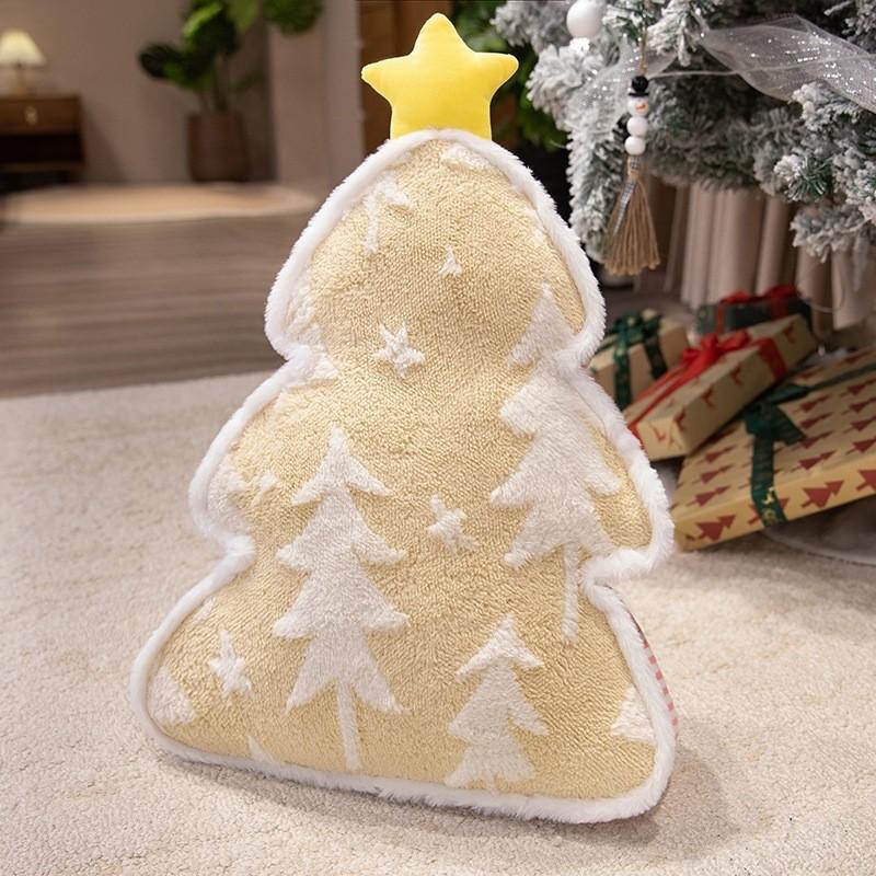 Tree Cartoon Christmas Stuffed Doll Plush Pillow Ornament Holiday Gifts Decor