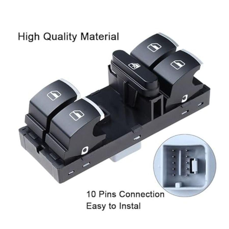 Driver Side Master Power Window Control Switch for 2005-2013 CC Golf Jetta Passa
