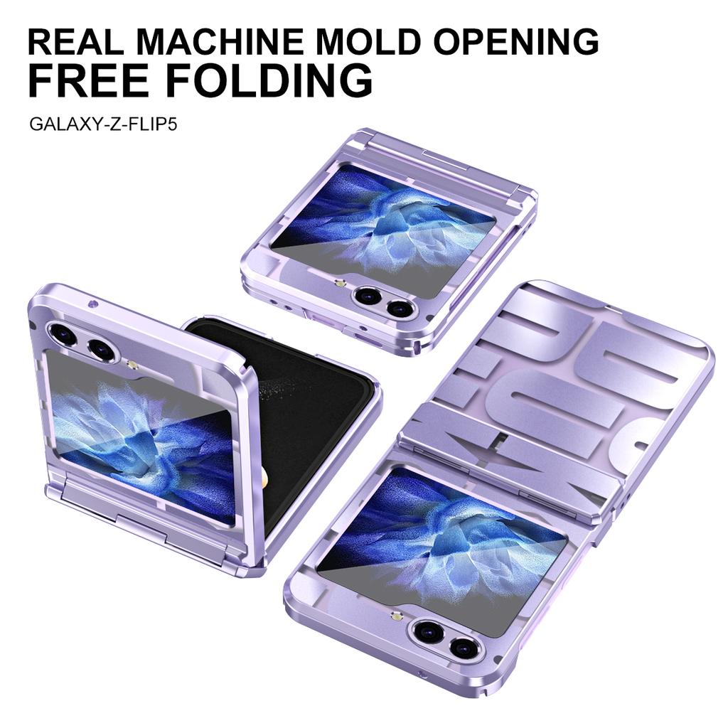 Transparent Hinge Case For Samsung Galaxy Z Flip 6 5 4 3 Lovely Full-wrap Drop-proof Cover For Galaxy Z Flip6 Flip5 Flip4 Flip3