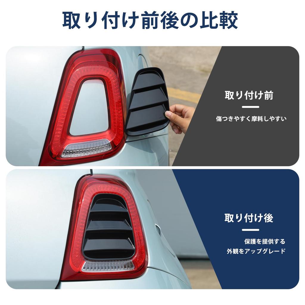 Hcilloend Задний фонарь Декоративный задний фонарь Декоративные и задний фонарь Декоративные панели для нового Fiat Easy Экстерьерный кастомный набор из 2 панелей, Панели,