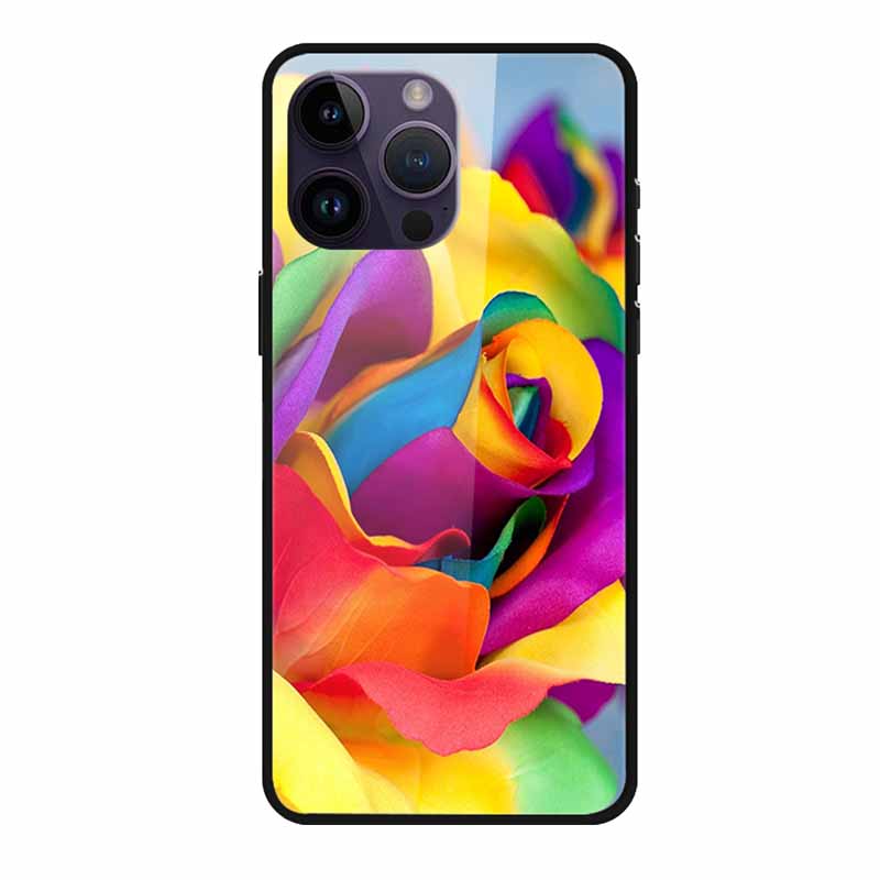 Закаленное Стекло Чехол Для iphone 15 Pro Max Чехол Жесткое Стекло Задняя Крышка Мягкий ТПУ Бампер Для iphone 16 Pro Max Чехол для Телефона 16Pro Max