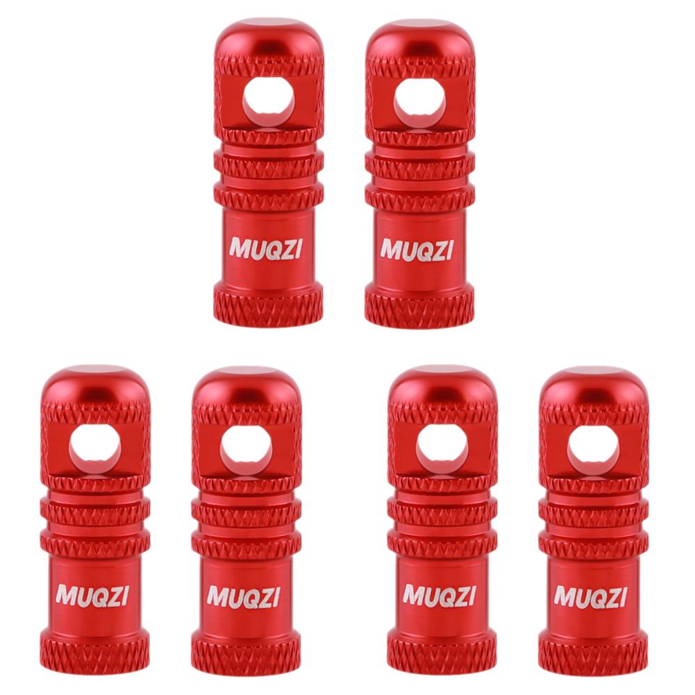 6Pcs Bicycle Presta Valve Caps with Valve Core Removal Function Cycling Presta Valve Cover Aluminum Alloy for MTB Road Bicycle