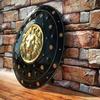 Medieval Lion Face Shield Black Warrior Viking Shield Shield for Re-enactment Battle Worn Armour Round Shield 55.88 Cm Best For Gift