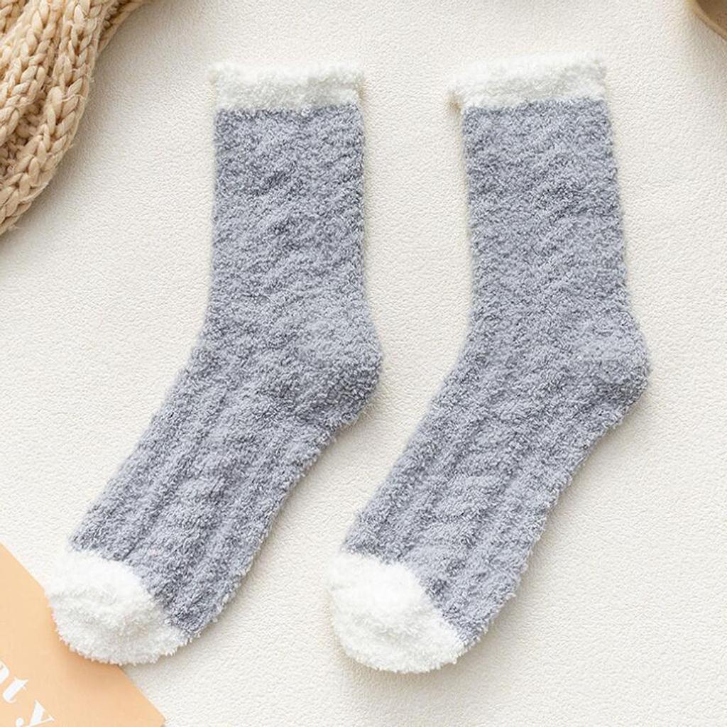 Fashion Keep Warm Women Fashion Patchwork Ladies Patchwork Thick Socks