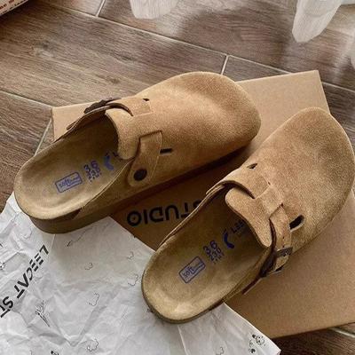 [Дом Цзыяня] Баотоу на толстой подошве, обувь бокен, тапочки, женские, весенние, ретро, для улицы, на одном педале и полушлепанцы, увеличивающие рост, обувь бокен