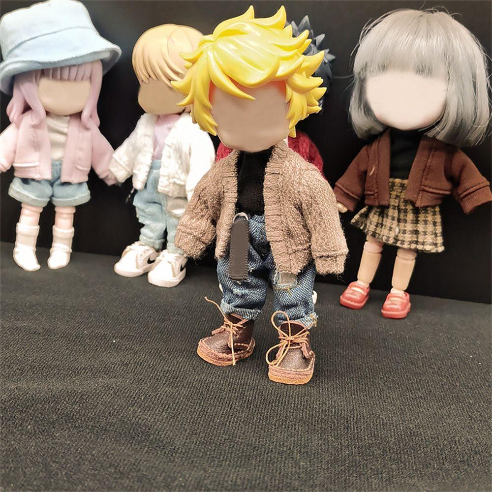 Doll Accessories 1/12 Doll Cardigans Mini Knitted Sweater Tops Casual Dress Dressing Clothes