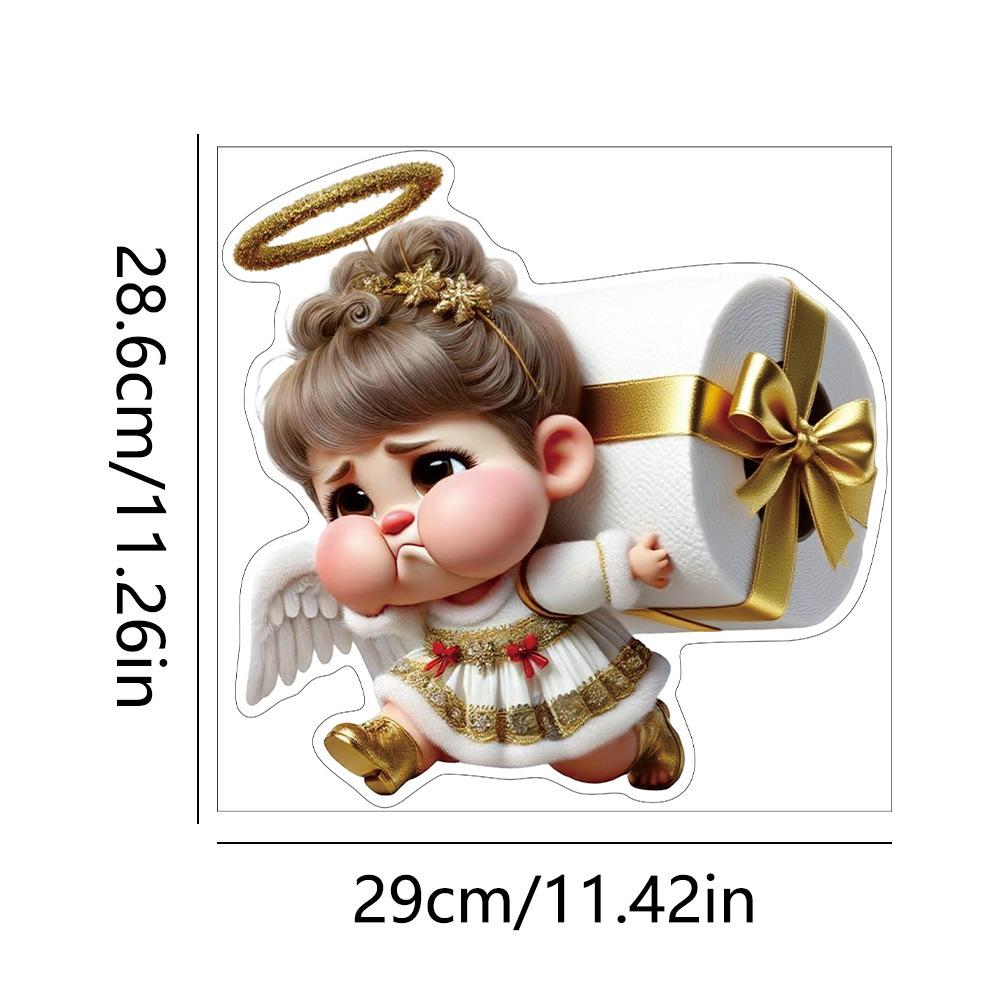 Christmas Snowman Toilet Lid Decal - Waterproof, Self-Adhesive PVC Bathroom Sticker for Festive Holiday Decor,Best for Christmas