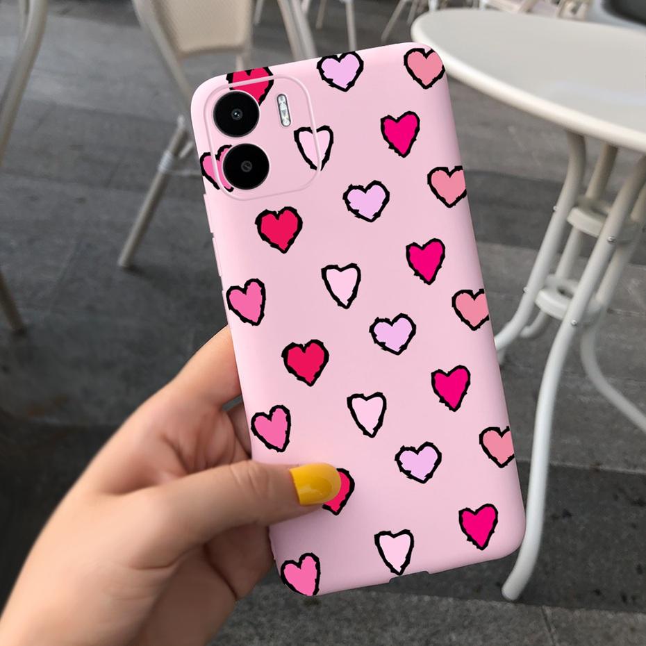 Чехол для Xiaomi Redmi A1 Redmi A1 Plus Красивая Девушка Цветок Чехол для Телефона Для RedmiA1 A 1 A1+ Конфетный Цвет Мягкая Силиконовая Задняя Крышка